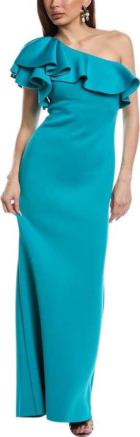 Eliza J OneShoulder Scuba Gown