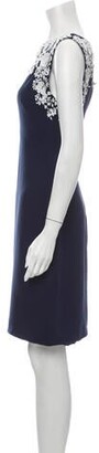 Reem Acra Bateau Neckline Knee-Length Dress