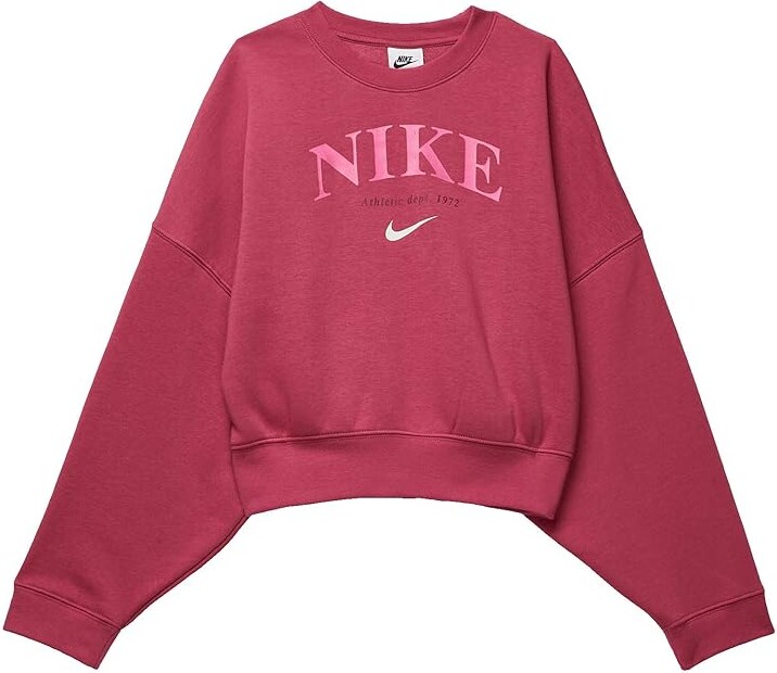Nike Kids NSW Trend Fleece Crew Sweatshirt (Little Kids/Big Kids) (Sweet  Beet) Girl's Sweatshirt - ShopStyle