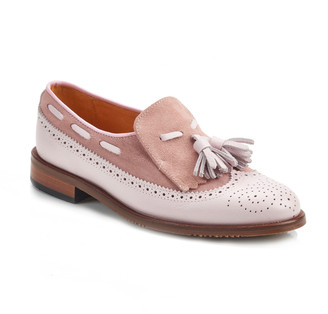 baby pink loafers