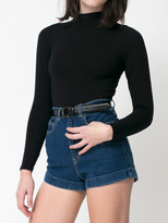 Thumbnail for your product : American Apparel Dark Wash High-Waist Jean Cuff Short