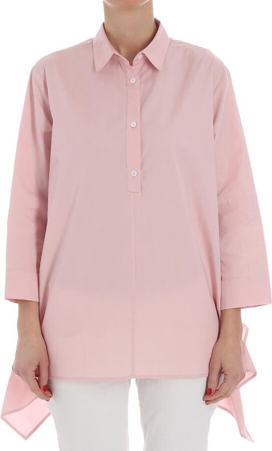Fuzzi Asymmetric Popover Shirt Top
