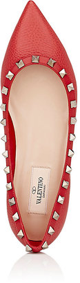 Valentino Garavani 14092 Garavani Women's Rockstud Leather Flats