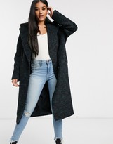 Thumbnail for your product : Helene Berman double breasted oversized coat with faux fur collar