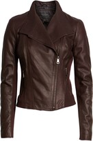 Thumbnail for your product : Andrew Marc Felix Stand Collar Leather Jacket
