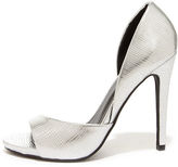 Thumbnail for your product : Anne Michelle Perton 85 Silver Lizard D'Orsay Heels