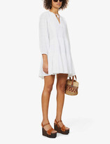 Thumbnail for your product : Seafolly Marina puff-sleeves cotton mini dress