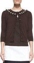 Thumbnail for your product : Kate Spade Rio Embellished-Neck Cardigan
