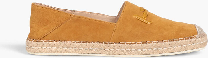 Tod's Double T suede collapsible-heel espadrilles