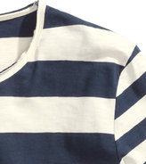 Thumbnail for your product : H&M T-shirt in Slub Jersey - Black/White striped - Men