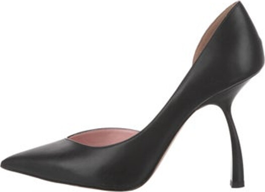 Piferi Leather D'Orsay Pumps Black Pointed-Toes Unfortunately, due to restrictions, this item may not be eligible for shipping in all areas. | Piferi Leather D'Orsay Pumps in Black, Women's 9.5