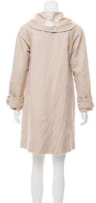 Bottega Veneta Linen Leather-Trimmed Coat
