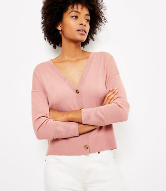 LOFT Relaxed V-Neck Cardigan - ShopStyle