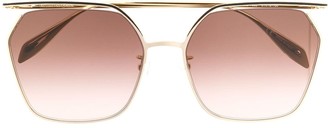 Alexander McQueen Sunglasses Top-Bar Oversized Sunglasses