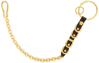 Versace Gold and Black Medusa Pant Keychain