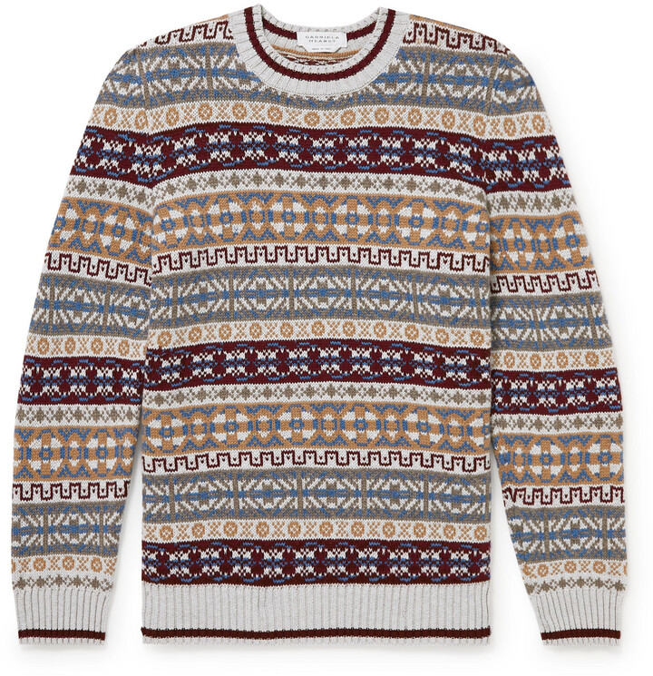 Mens Fair Isle Cashmere Sweater | Shop the world's largest 