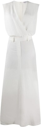 Brunello Cucinelli blouse-effect A-line maxi dress