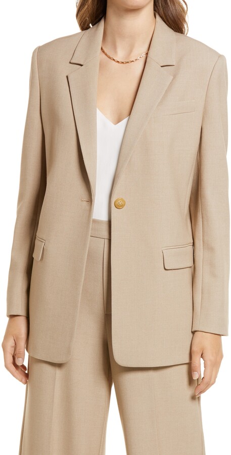 tan blazer womens