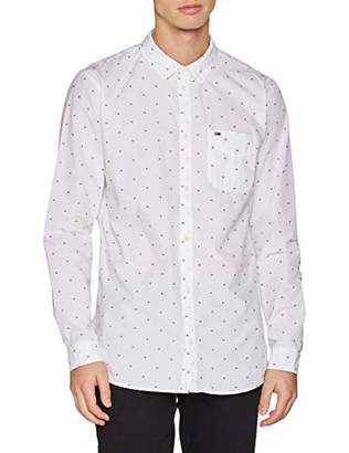 Tommy Jeans Men's Dobby Long Sleeve classic Casual Shirt