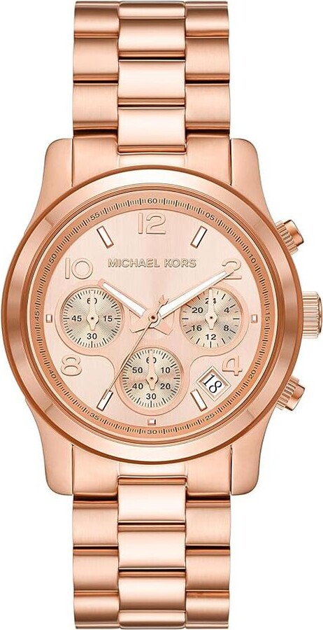 Runway Chronograph Rose Gold-Tone Ladies Watch