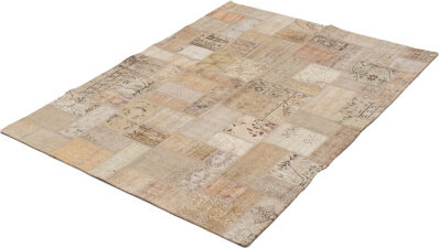 Isabelline One-of-a-Kind Bonnice Hand-Knotted 1980s 5'7\" x 7'8\" Wool Area Rug in Light Khaki