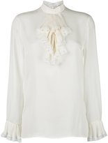 Gucci georgette and lace trim blouse 