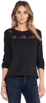 Thumbnail for your product : Rebecca Taylor Lace Piece Long Sleeve Top