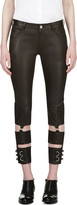 Thumbnail for your product : Undercover Black Lambskin Hardware Trousers