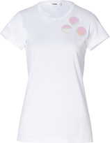 Thumbnail for your product : Jil Sander Cotton T-Shirt with Dot Applique in White Gr. L