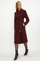 Thumbnail for your product : Coast Wool Mix Funnel Neck Tie Waist Wrap Coat