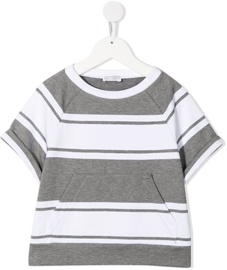 BRUNELLO CUCINELLI KIDS stripe print T-shirt