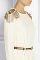 Thumbnail for your product : Versace Embellished silk-crepe mini dress