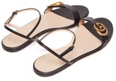 Thumbnail for your product : Gucci GG Marmont Leather Sandals - Black