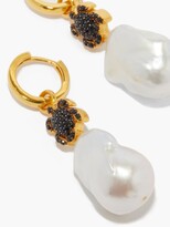 Thumbnail for your product : BEGÜM KHAN Turtle Mini Pearl & 24kt Gold-plated Earrings - Black White