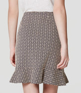 Thumbnail for your product : LOFT Tile Jacquard Flounce Skirt