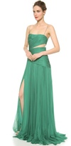 Thumbnail for your product : J. Mendel Pleated Asymmetrical Gown
