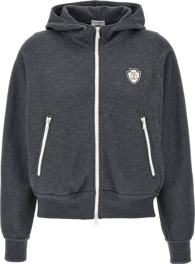 Brunello Cucinelli Logo Patch Hoodie