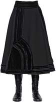 Lanvin Stretch Washed Crepe Midi Skirt