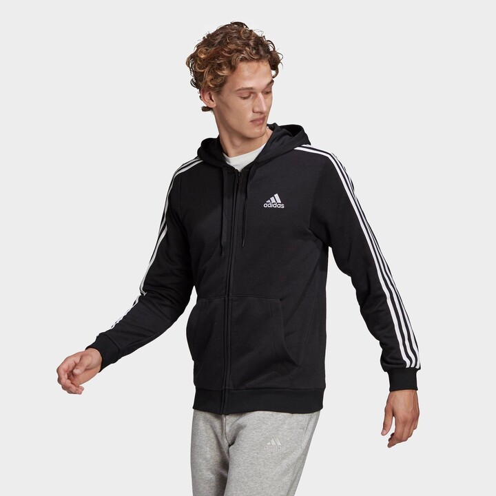 Mens Black Adidas Full Zip Hoodie | Shop the world's largest collection of  fashion | ShopStyle