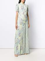 Thumbnail for your product : Self-Portrait floral print ruched detail maxi dress