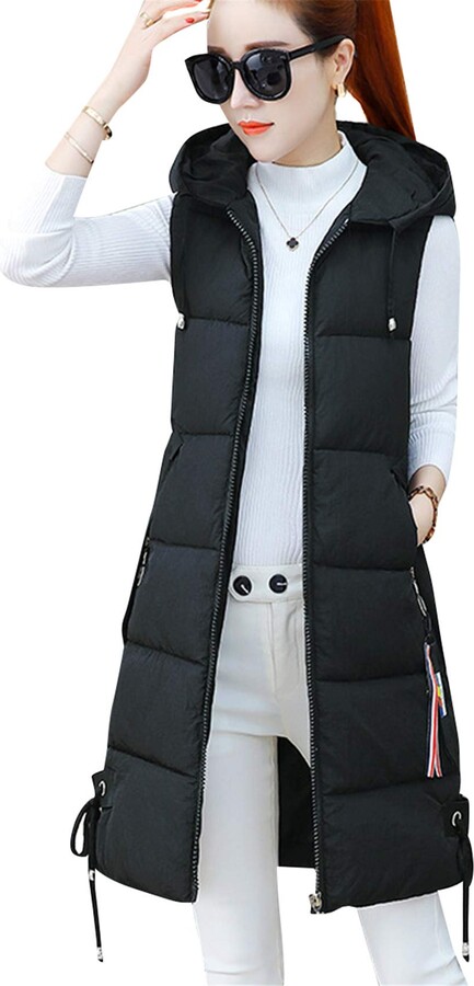 Lady Padded Quilted Waistcoat Vest Slim Vneck Short Warm Winter Casual Gilet