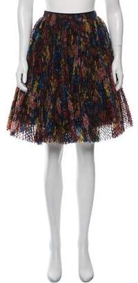 Burberry Silk Printed Knee-Length Skirt