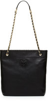 Thumbnail for your product : Tory Burch Marion Leather Book Bag, Black