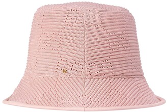 Gucci Cable Knit Logo Bucket Hat Pink - ShopStyle