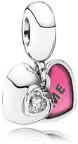 Thumbnail for your product : Pandora ME & YOU silver dangle with pink enamel and cubic