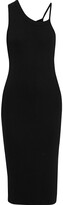 Thumbnail for your product : Enza Costa Asymmetric Ribbed Stretch-jersey Midi Dress