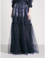Thumbnail for your product : Temperley London Mineral sequin-embellished mesh maxi skirt