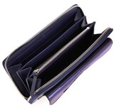 Thumbnail for your product : Balenciaga Padlock Zip-around Leather Wallet - Blue