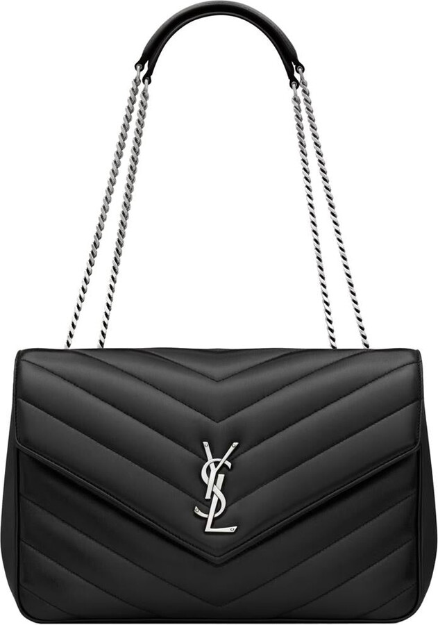 Saint Laurent Loulou Large In Matelassé Lambskin Bags