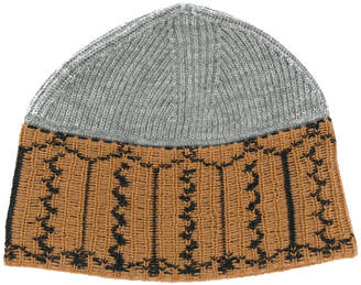 Lanvin patterned beanie hat